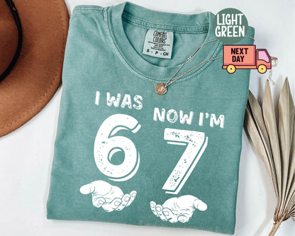 Comfort Colors® 1717 Unisex Garment-Dyed T-shirt, Funny 7th Birthday Meme Shirt, SwiftPOD Kids Gift, Trendy Outfit for Boys and Girls