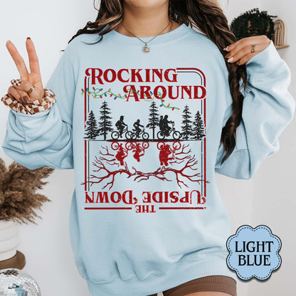 Stranger Xmas Sweatshirt for Women & Men: Gildan 18000 Unisex Cozy Sci-Fi TV Show Gift, Printify Choice Holiday Outfit