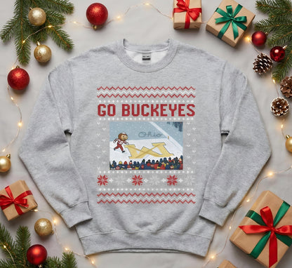 Brutus Ohio State Rivalry Sweatshirt, Gildan 18000 Crewneck for Game Day, Cozy Unisex Gift, Funny Brutus vs Michigan, Printify Choice