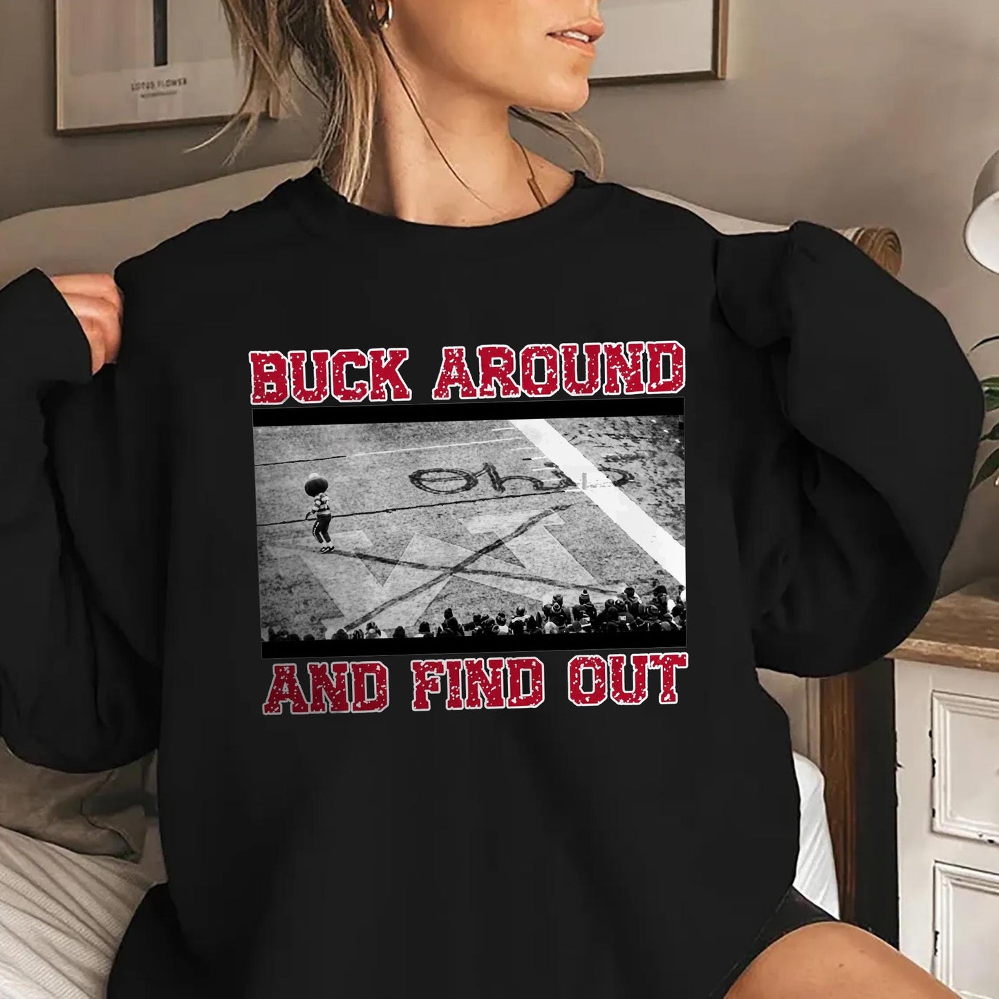 Brutus Ohio State Snow Fan Football Shirt, Gildan 5000 Unisex Heavy Cotton Tee, Funny Game Day Gift, Printify Choice for Michigan vs. Ohio Fans