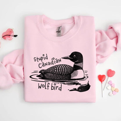 Cozy Gildan 18000 Wolf Bird Shirt: LGBT Hockey Fan Gift, Perfect for Winter Romance – Printify Choice Unisex Sweatshirt