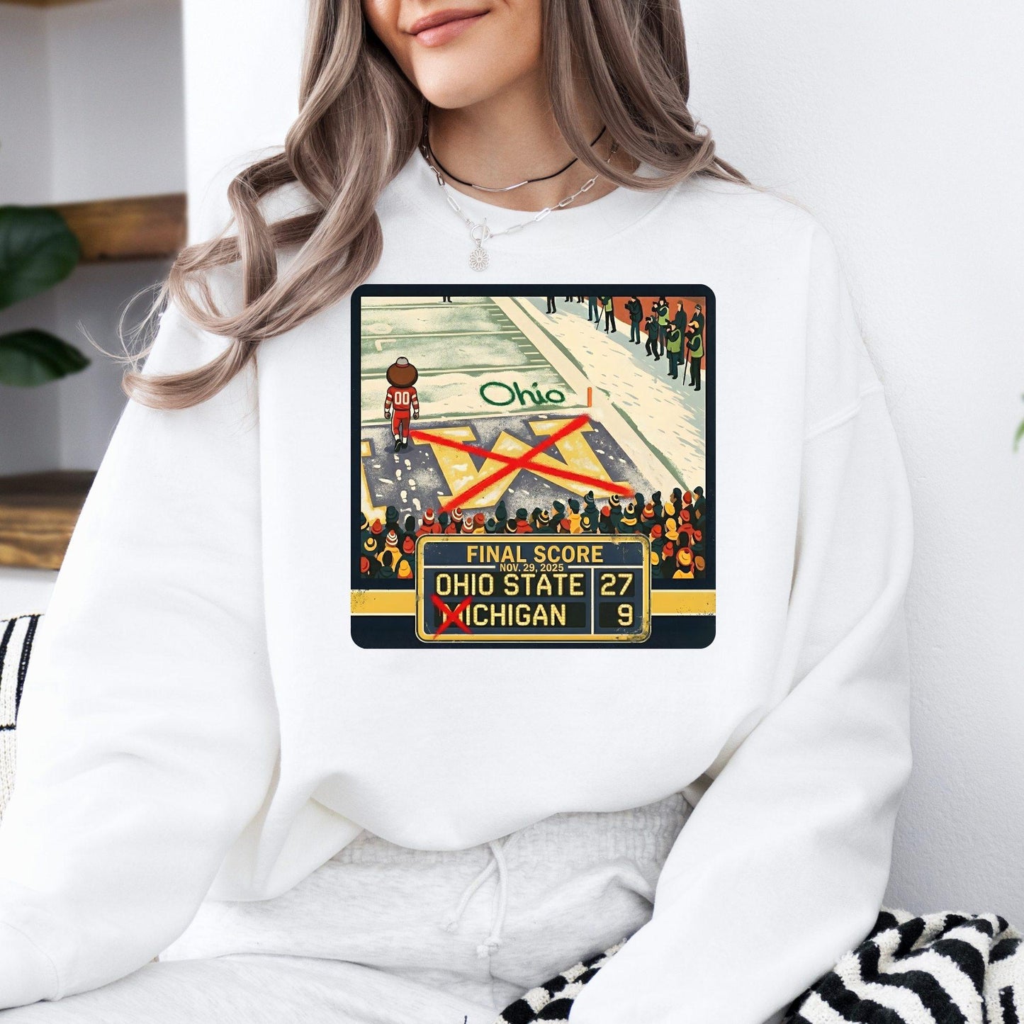 Ohio State Rivalry Gildan 18000 Crewneck: Unisex Game Day Sweatshirt for Fans, Cozy & Durable, Perfect for Brutus vs Michigan Showdowns