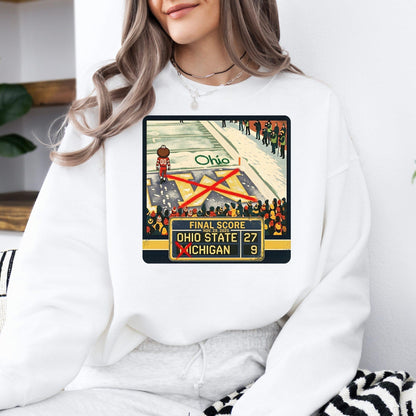 Ohio State Rivalry Gildan 18000 Crewneck: Unisex Game Day Sweatshirt for Fans, Cozy & Durable, Perfect for Brutus vs Michigan Showdowns