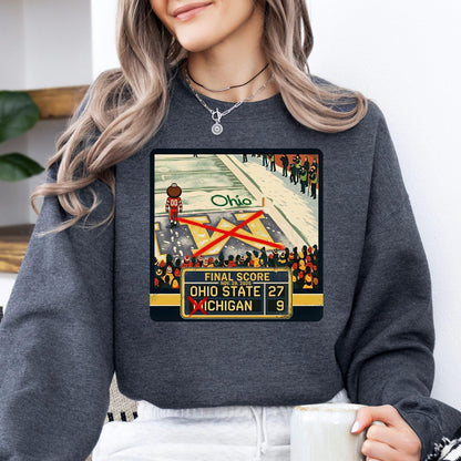 Ohio State Rivalry Gildan 18000 Crewneck: Unisex Game Day Sweatshirt for Fans, Cozy & Durable, Perfect for Brutus vs Michigan Showdowns