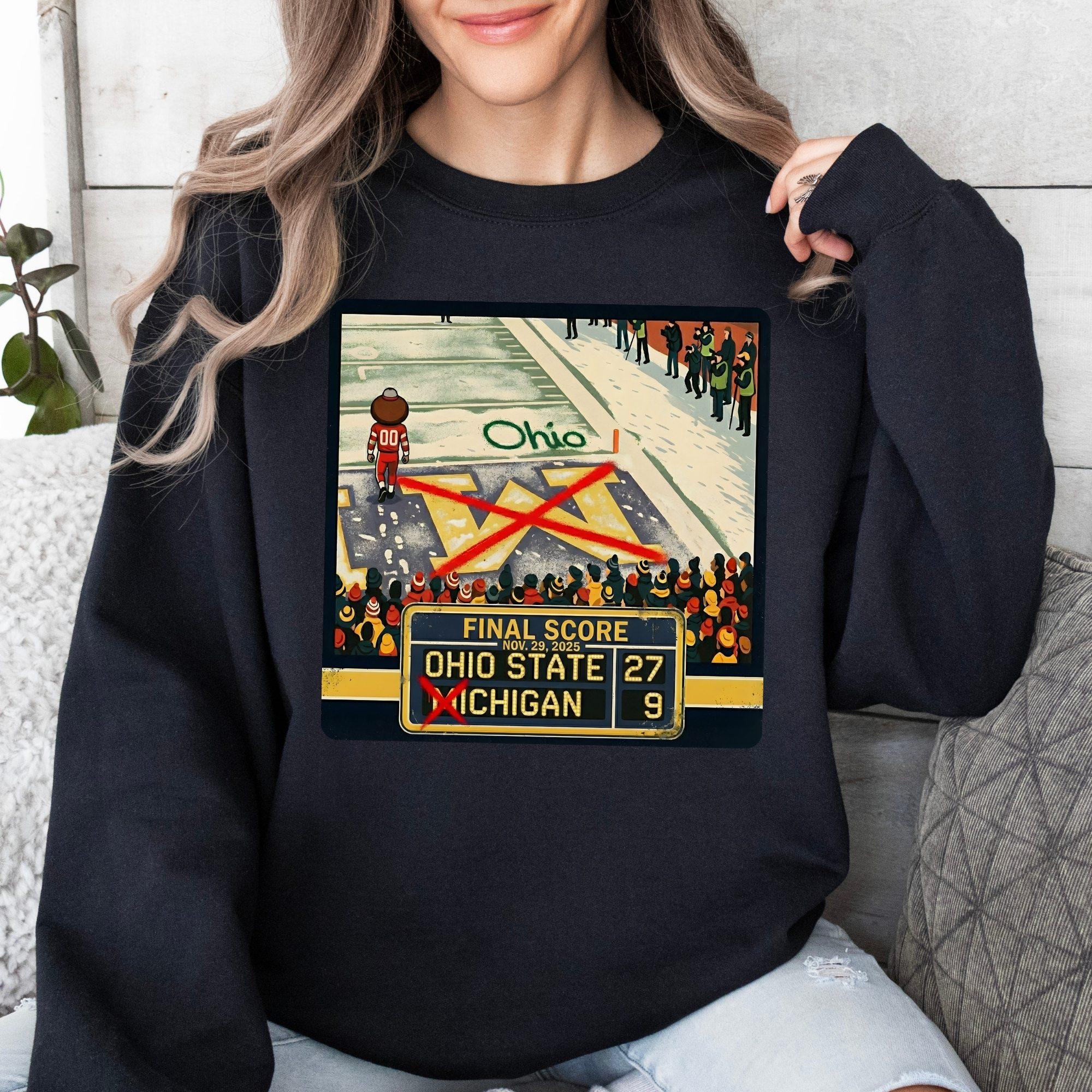 Ohio State Rivalry Gildan 18000 Crewneck: Unisex Game Day Sweatshirt for Fans, Cozy & Durable, Perfect for Brutus vs Michigan Showdowns