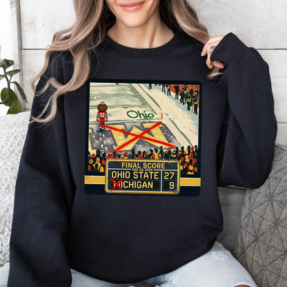 Ohio State Rivalry Gildan 18000 Crewneck: Unisex Game Day Sweatshirt for Fans, Cozy & Durable, Perfect for Brutus vs Michigan Showdowns