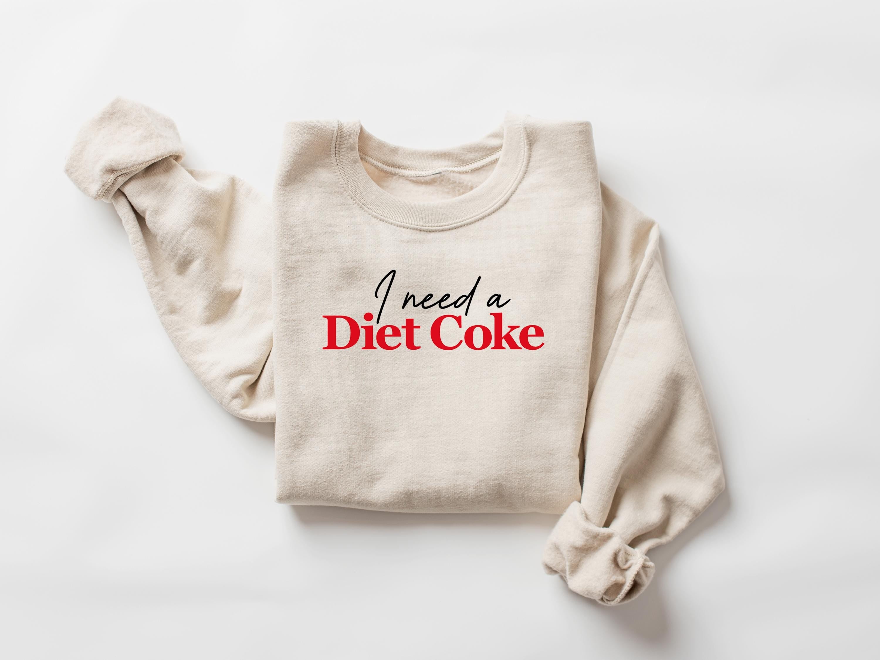 Gildan 18000 Diet Coke Sweatshirt Gift for Soda Lovers, Unisex Cozy Crewneck, Funny Printify Choice for Women & Men