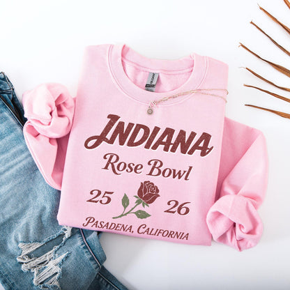 Gildan 18000 Rose Bowl Indiana Sweatshirt - Cozy Unisex Crewneck for Women & Men - Perfect Gift & Viral Outfit Choice