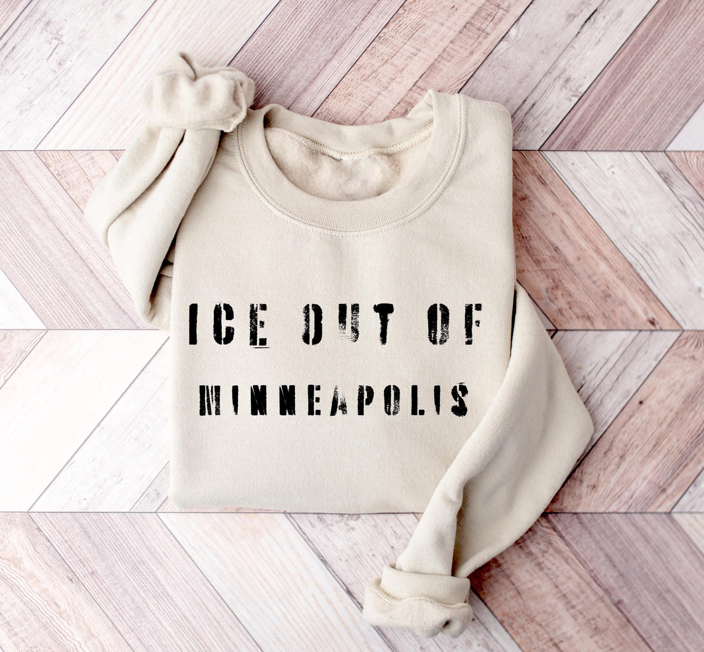 Gildan 18000 Crewneck Ice Out Minneapolis Activist Tee - Social Justice Shirt for Men & Women, Perfect Protest Outfit, Immigration Rights Gift