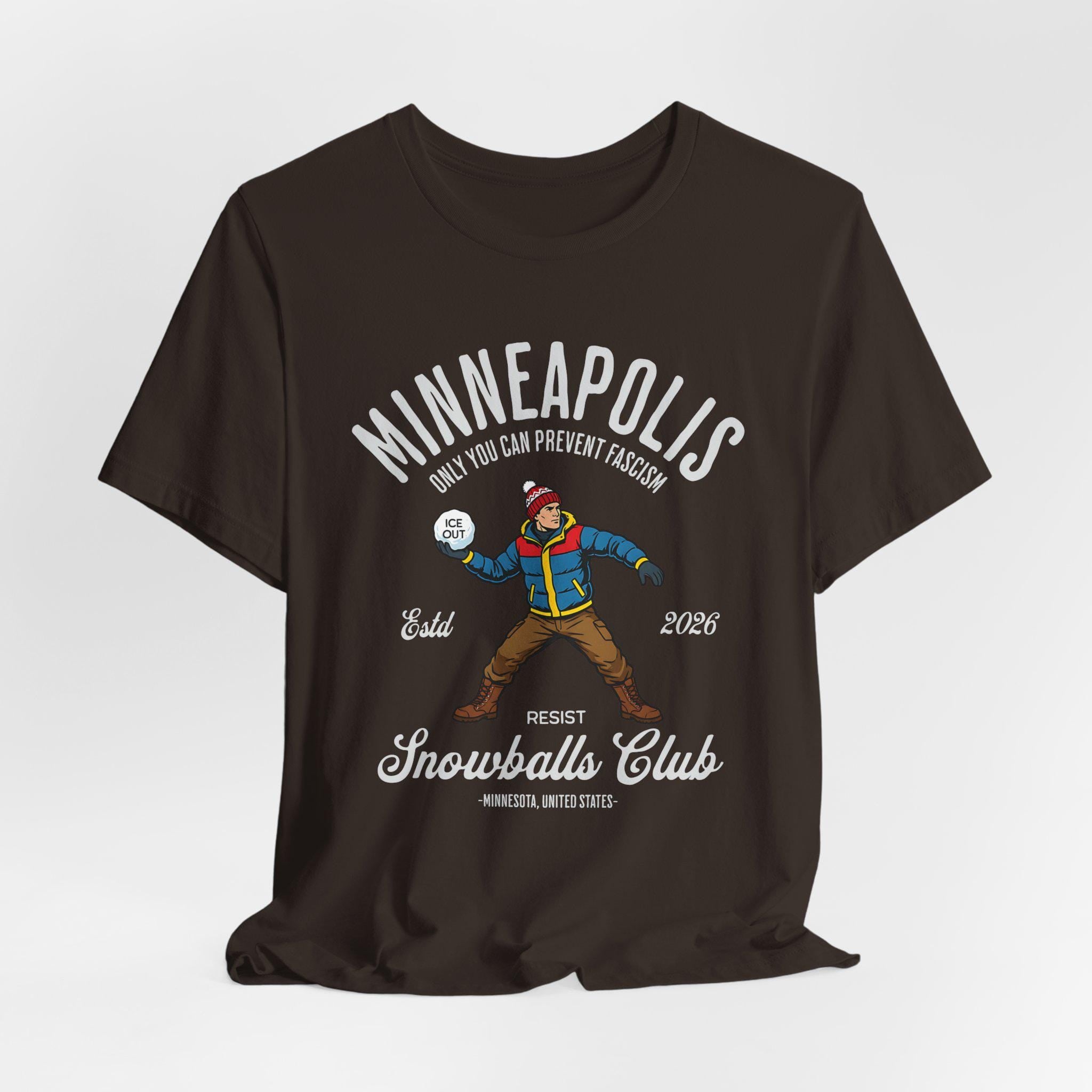 Minneapolis Resist Snowballs Club Gildan 5000 Classic Tee, Unisex Protest Shirt, Perfect Winter Gift for Men and Women