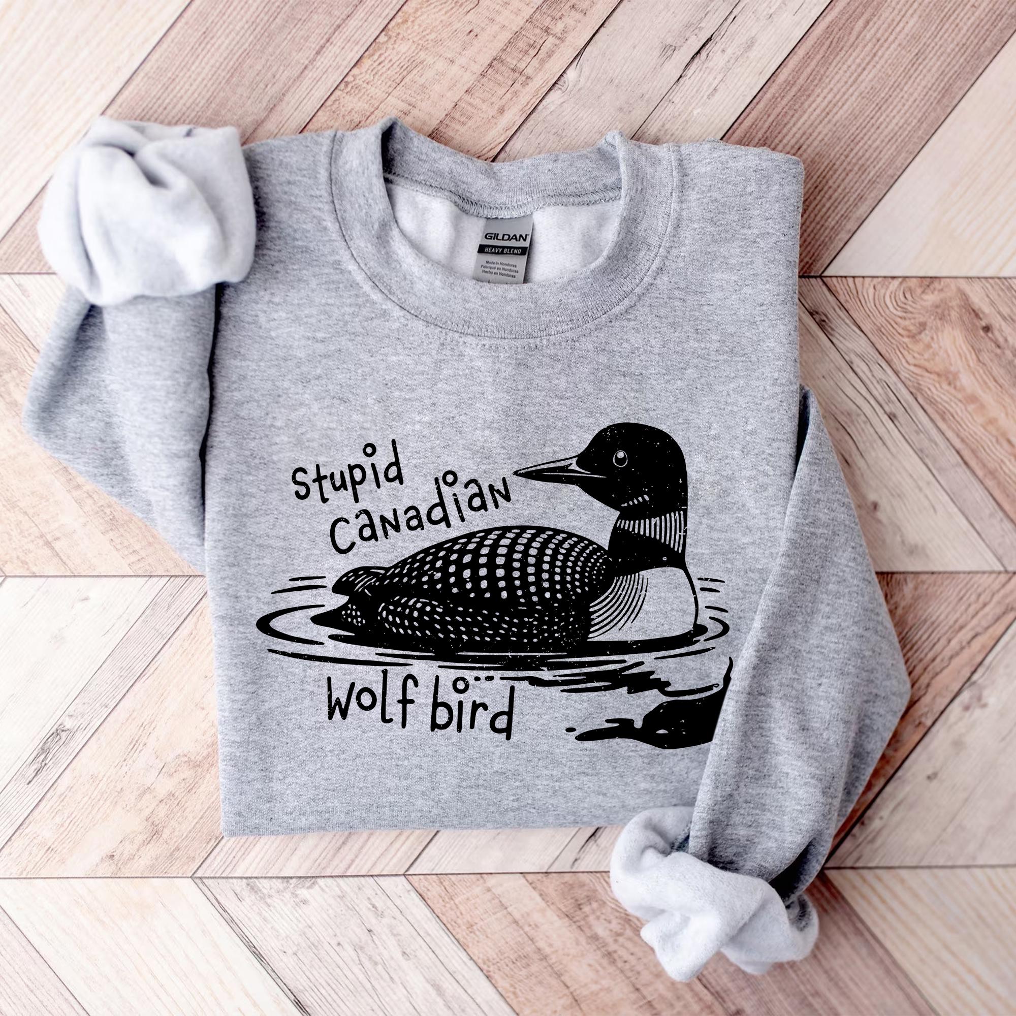 Cozy Gildan 18000 Wolf Bird Shirt: LGBT Hockey Fan Gift, Perfect for Winter Romance – Printify Choice Unisex Sweatshirt