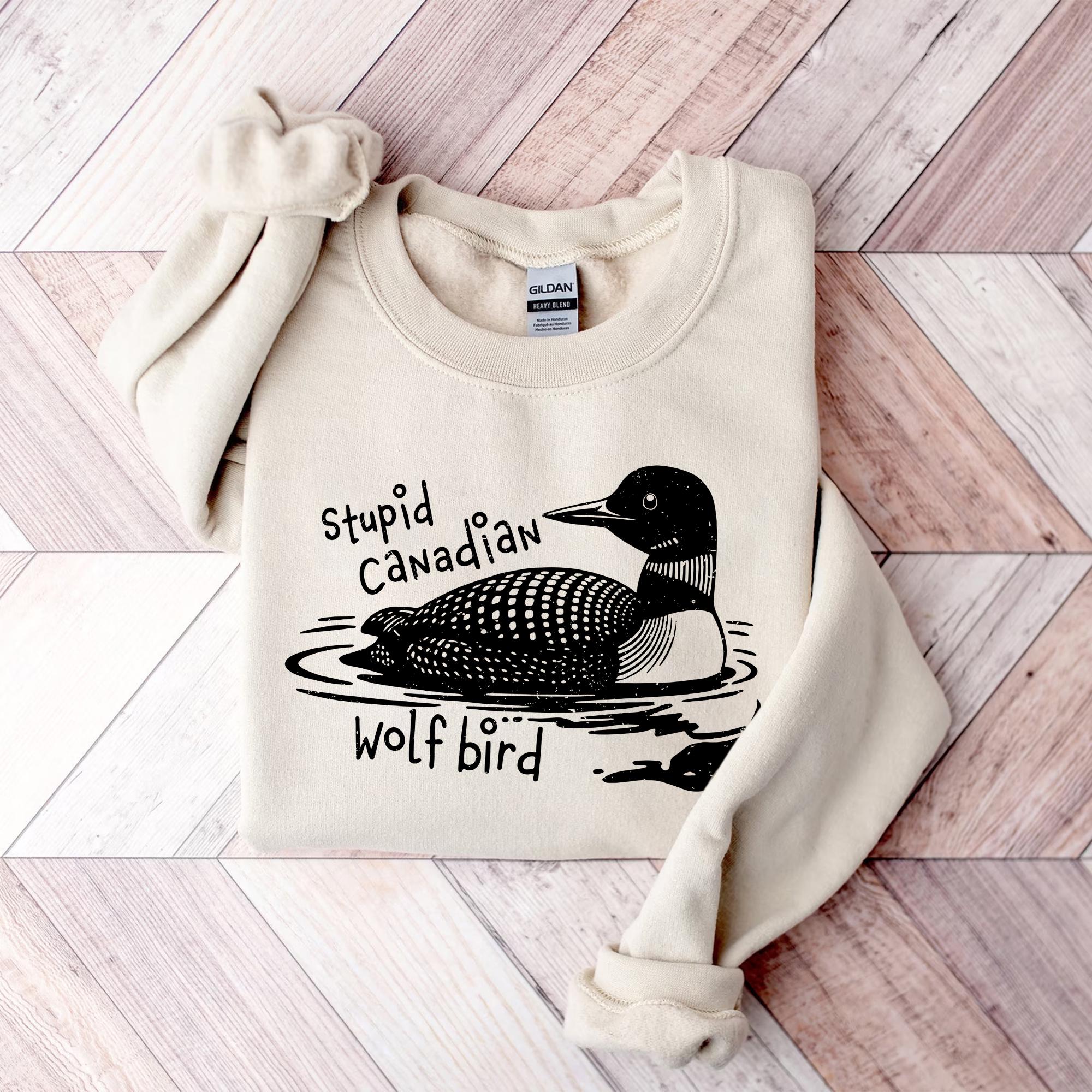 Cozy Gildan 18000 Wolf Bird Shirt: LGBT Hockey Fan Gift, Perfect for Winter Romance – Printify Choice Unisex Sweatshirt