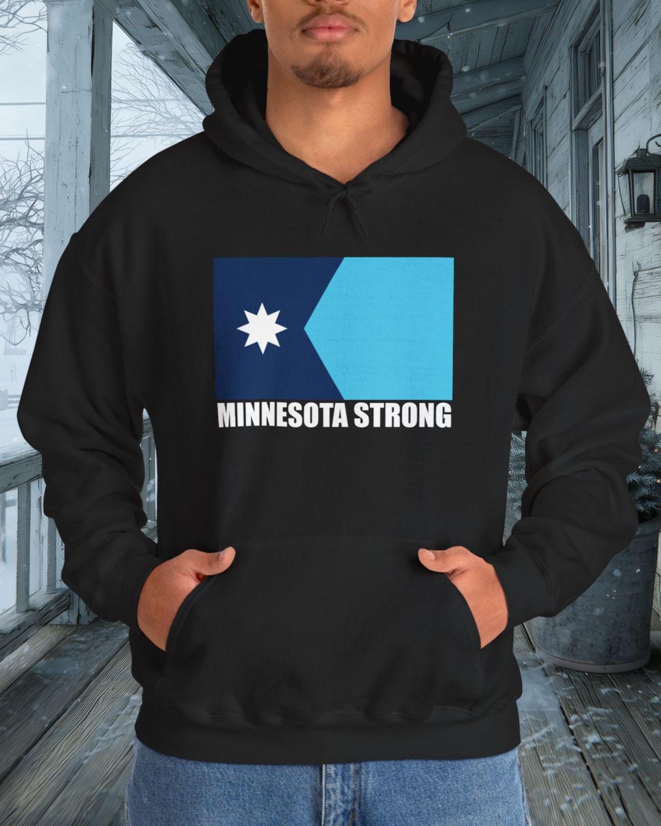 Minnesota Strong Crewneck Sweatshirt Gildan 18000 Fleece Minnesota Flag, Stronger Together, Stand Together Unisex gift for men & women