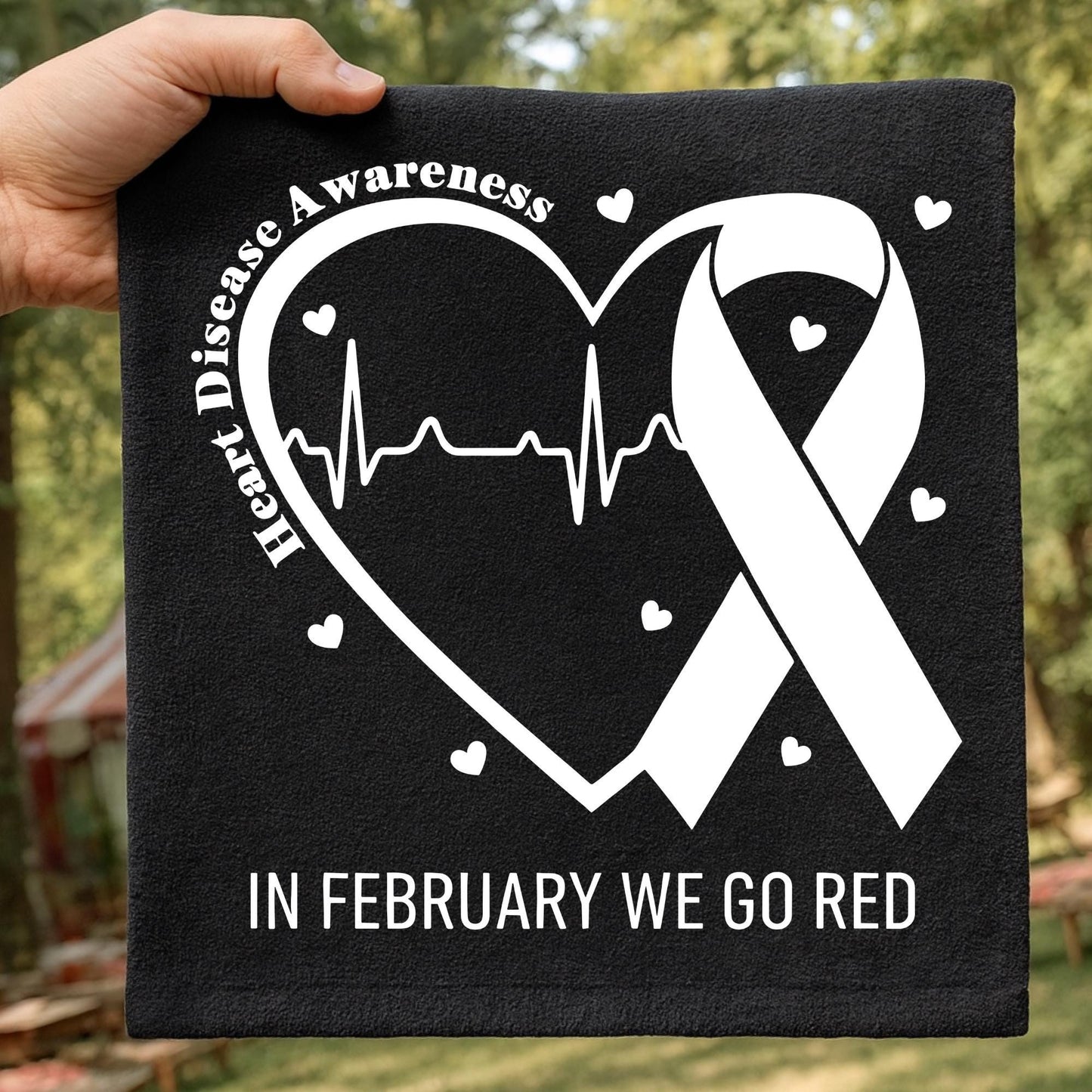 Go Red February Heart Disease Awareness Gildan 18000 Crewneck Sweatshirt, Red Ribbon Sublimation, Unisex Fleece Pullover, Winter Gift Outfit